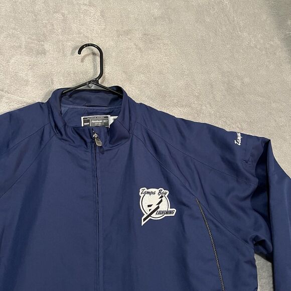 Tampa Bay Lightning Jacket Mens XL Blue CCM Reebok NHL Bolts Center Ice - Picture 3 of 12